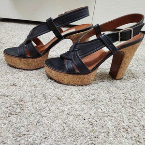 Lanvin leather heels, platform Size 6,5